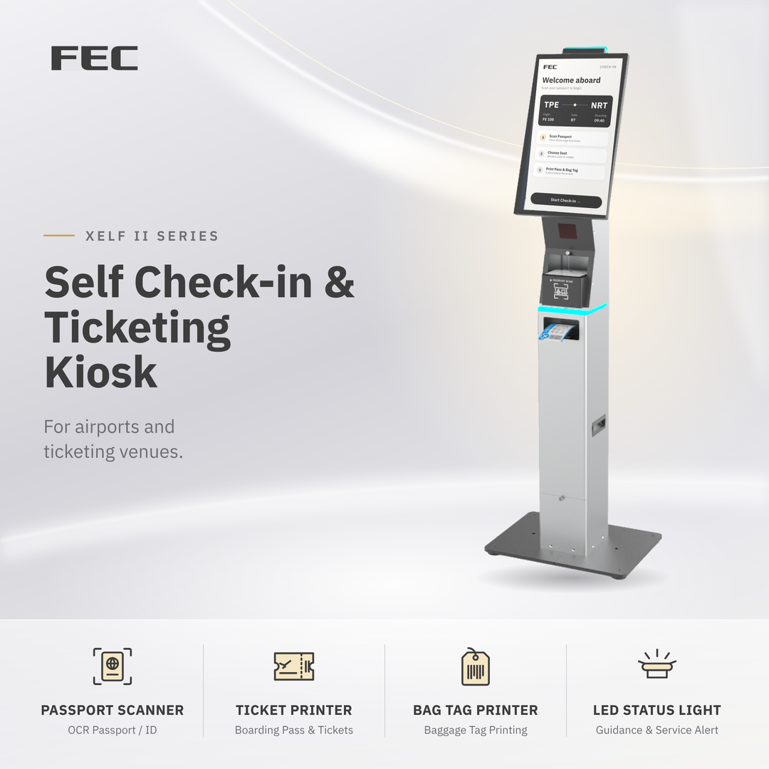 FEC XELF II series self-service kiosk family